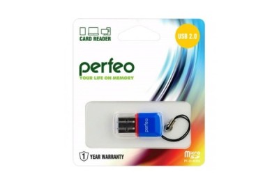 Картридер Perfeo Micro SD, (PF-VI-R008 Blue) синий Картридер Perfeo Micro SD, (PF-VI-R008 Blue) синий