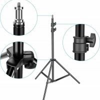 Штатив (трипод) Walker WLTR-21 для светодиодной кольцевой лампы для селфи 2.1 метра черный