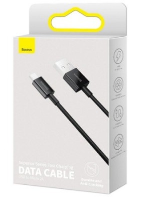 Usb Кабель-зарядка Micro Baseus Superior 2.1A 1м (CAMYS-01) черный Usb Кабель-зарядка Micro Baseus Superior 2.1A 1м (CAMYS-01) черный