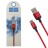 Usb Кабель-зарядка Type-C Hoco X14 Times speed 3A 2м в тканевой оплётке красный - армированный