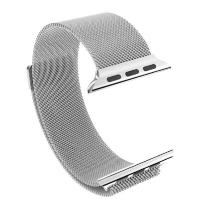 Сменный браслет для Apple Watch 38-40mm Milano №01 серебристый Сменный браслет для Apple Watch 38-40mm Milano №01 серебристый