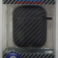 Силиконовый чехол для AirPods 1/2 LUXO под карбон чёрный