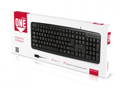 Клавиатура проводная Smartbuy ONE 112 USB/104 клавиши/1.5м, (SBK-112U-K) черная Клавиатура проводная Smartbuy ONE 112 USB/104 клавиши/1.5м, (SBK-112U-K) черная