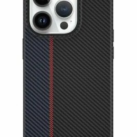 Накладка для i-Phone 15 Pro Max Wiwu Magsafe LCC-107 под карбон сине-красно-черный