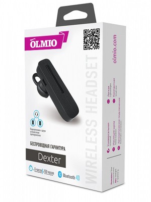 Bluetooth-гарнитура Olmio Dexter черная Bluetooth-гарнитура Olmio Dexter черная