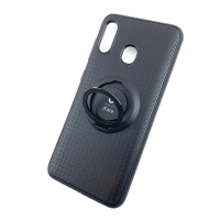 Чехол-накладка для Samsung Galaxy A30 силикон iface с держателем чёрный