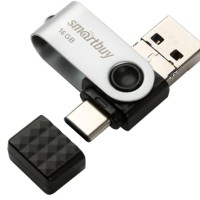 3.0 USB флеш накопитель Smartbuy 16GB TRIO 3-in-1 OTG (USB Type-A + USB Type-C + micro USB)