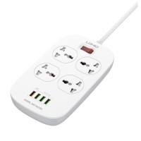 Сетевой фильтр LDNIO SC4407 2м/4 розетки/4 USB белый