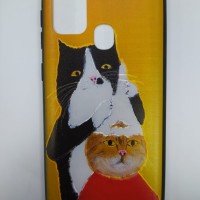 Накладка для Samsung Galaxy M31 пластик разные рисунки