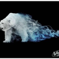 Perfeo Коврик для компьютерной мыши "Flames", "Белый медведь", (240*320*3 мм), ткань+рез. основание