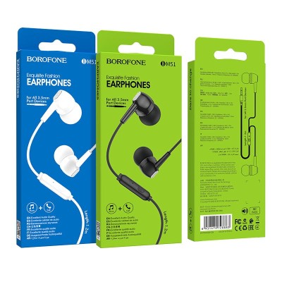 Наушники с микрофоном Borofone BM51 Hoary 1.2м черные Наушники с микрофоном Borofone BM51 Hoary 1.2м черные