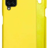 Накладка для Samsung Galaxy A12 Silicone cover желтая