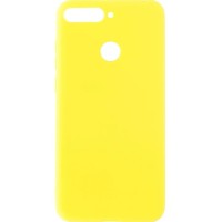 Накладка для Huawei Y6 Prime (2018)/CW 7A Prime/CX8E Silicone cover желтая