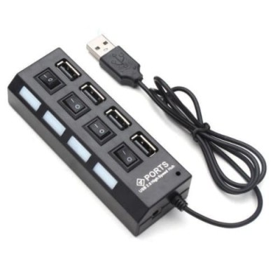 USB-HUB Китай 4 порта, P-1020 черный USB-HUB Китай 4 порта, P-1020 черный