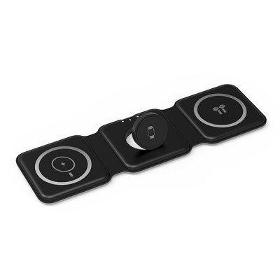 Беспроводное зарядное устройство WIWU 3in1 для Phone+Watch+Pods M6 черное Беспроводное зарядное устройство WIWU 3in1 для Phone+Watch+Pods M6 черное
