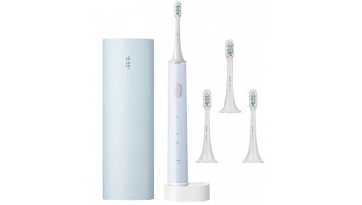 Зубная щетка электрическая Xiaomi Mijia Sonic Electric Toothbrush T500C+3 насадки (BHR4188CN) синяя Зубная щетка электрическая Xiaomi Mijia Sonic Electric Toothbrush T500C+3 насадки (BHR4188CN) синяя