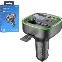 Автомобильное заряд. устр. Borofone BC47 + FM-трансмиттер BT5.0 2USB/1C 18W/30W серое