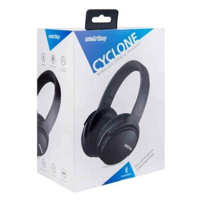 Стереонаушники Bluetooth Полноразмерные Smartbuy Cyclone складная конструкция, (SBH-7030) черные Стереонаушники Bluetooth Полноразмерные Smartbuy Cyclone складная конструкция, (SBH-7030) черные