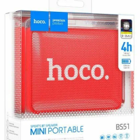 Bluetooth колонка Hoco BS51 BT5.1/1200mAh/4ч/3Вт/TF/AUX красная
