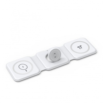 Беспроводное зарядное устройство WIWU 3in1 для Phone+Watch+Pods M6 белое Беспроводное зарядное устройство WIWU 3in1 для Phone+Watch+Pods M6 белое