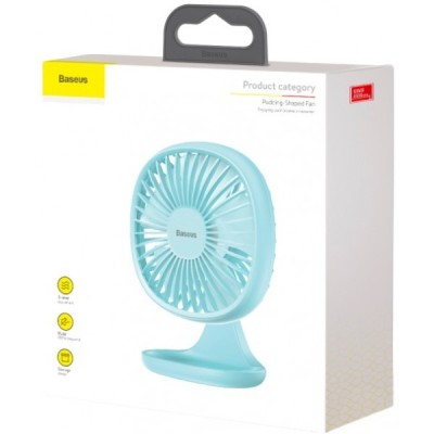 Настольный вентилятор Baseus Pudding-Shaped Fan (CXBD-15) бирюзовый Настольный вентилятор Baseus Pudding-Shaped Fan (CXBD-15) бирюзовый