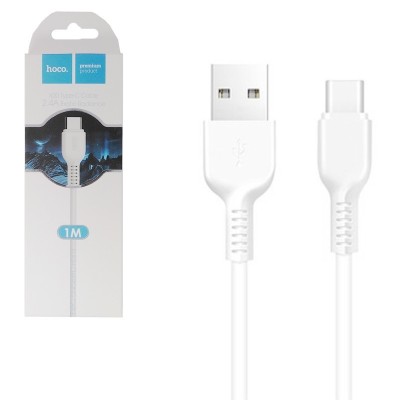 Usb Кабель-зарядка Type-C Hoco X20 Flash 3A 1м силиконовый белый Usb Кабель-зарядка Type-C Hoco X20 Flash 3A 1м силиконовый белый