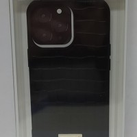 Накладка для i-Phone 13 Pro Sulada под кожу черная