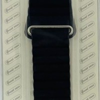 Сменный браслет кожанный для Apple Watch 42-44mm темно-синий