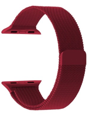 Сменный браслет для Apple Watch 38-40mm Milano №08 бордовый красный Сменный браслет для Apple Watch 38-40mm Milano №08 бордовый красный