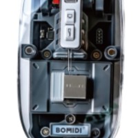 Мышь беспроводная компьютерная BOMIDI GM1 (скелетон) черная