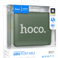 Bluetooth колонка Hoco BS51 BT5.1/1200mAh/4ч/3Вт/TF/AUX зелёная