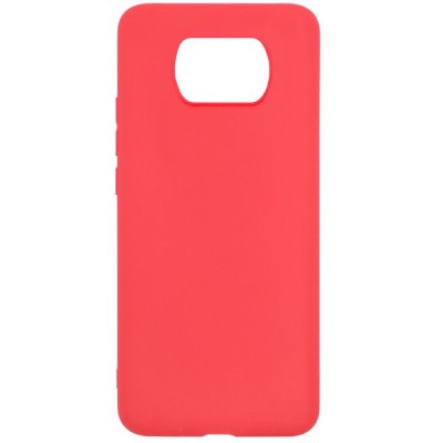 Накладка для Xiaomi Pocophone X3 Silicone cover без логотипа красная Накладка для Xiaomi Pocophone X3 Silicone cover без логотипа красная