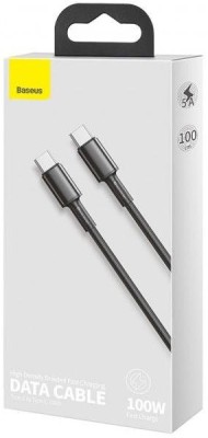 Кабель-зарядка Type-C на Type-C Baseus High Density Braided 100W 1м (CATGD-01) черный Кабель-зарядка Type-C на Type-C Baseus High Density Braided 100W 1м (CATGD-01) черный