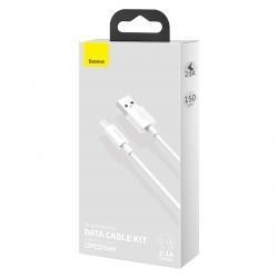 Usb Кабель-зарядка Micro Baseus Simple Wisdom (2шт.) 2.1A 1.5м (TZCAMZJ-02) белый Usb Кабель-зарядка Micro Baseus Simple Wisdom (2шт.) 2.1A 1.5м (TZCAMZJ-02) белый