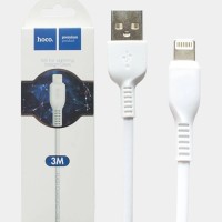Usb Кабель-зарядка Lightning Hoco X20 Flash 2.0A 3м силиконовый белый