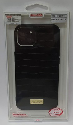 Накладка для i-Phone 13 Sulada под кожу черная Накладка для i-Phone 13 Sulada под кожу черная