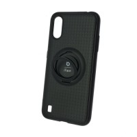 Чехол-накладка для Samsung Galaxy A01 силикон iface с держателем чёрный