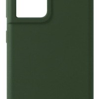 Накладка для Samsung Galaxy S21 Ultra Silicone cover без логотипа зеленая
