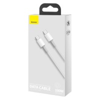 Кабель-зарядка Type-C на Type-C Baseus High Density Braided 100W 1м (CATGD-02) белый