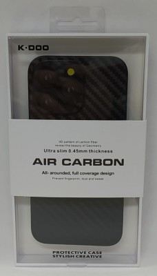Накладка для i-Phone 13 Pro 6.1&quot; K-Doo Air Carbon пластик чёрная Накладка для i-Phone 13 Pro 6.1" K-Doo Air Carbon пластик чёрная