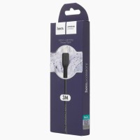 Usb Кабель-зарядка Lightning Hoco X20 Flash 2.0A 3м силиконовый черный