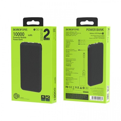 Powerbank Borofone BT20 10000mAh 2USB черный Powerbank Borofone BT20 10000mAh 2USB черный