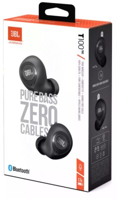 Беспроводные наушники TWS JBL T100 TWS BT5.0/60mAh/5ч черные Беспроводные наушники TWS JBL T100 TWS BT5.0/60mAh/5ч черные