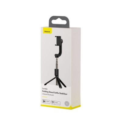 Монопод с пультом ДУ Baseus Lovely (SULH-01) BT4.0/65mAh (450mAh)/до 6.5&quot;/20-72см черный Монопод с пультом ДУ Baseus Lovely (SULH-01) BT4.0/65mAh (450mAh)/до 6.5"/20-72см черный