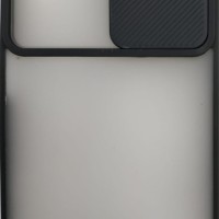 Накладка со шторкой камеры Xiaomi Pocophone M3 матовая черная