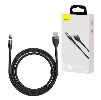 Usb Кабель-зарядка Micro Baseus Zinc Magnetic 2.1A 1м (CAMXC-KG1) чёрный Usb Кабель-зарядка Micro Baseus Zinc Magnetic 2.1A 1м (CAMXC-KG1) чёрный