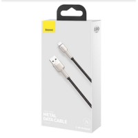Usb Кабель-зарядка Lightning Baseus Metal 2.4A 1м черный