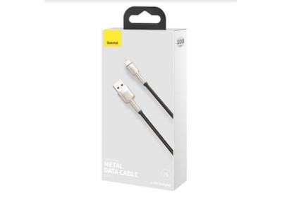 Usb Кабель-зарядка Lightning Baseus Metal 2.4A 1м черный Usb Кабель-зарядка Lightning Baseus Metal 2.4A 1м черный
