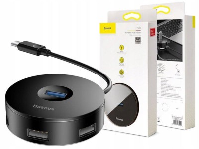 TYPE-C USB концентратор Xaб 3.0 Baseus Round Box A to USB3.0*1+USB2.0*3 (CAHUB-G01) черный TYPE-C USB концентратор Xaб 3.0 Baseus Round Box A to USB3.0*1+USB2.0*3 (CAHUB-G01) черный