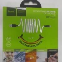 Usb Кабель-зарядка Lightning Hoco X21 Plus Silicone 2.4A 1м мягкий силиконовый красный